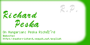 richard peska business card